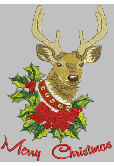 Dec105 - Deer Christmas Garden Flag